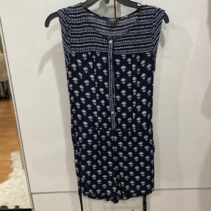 Navy buttoned up romper